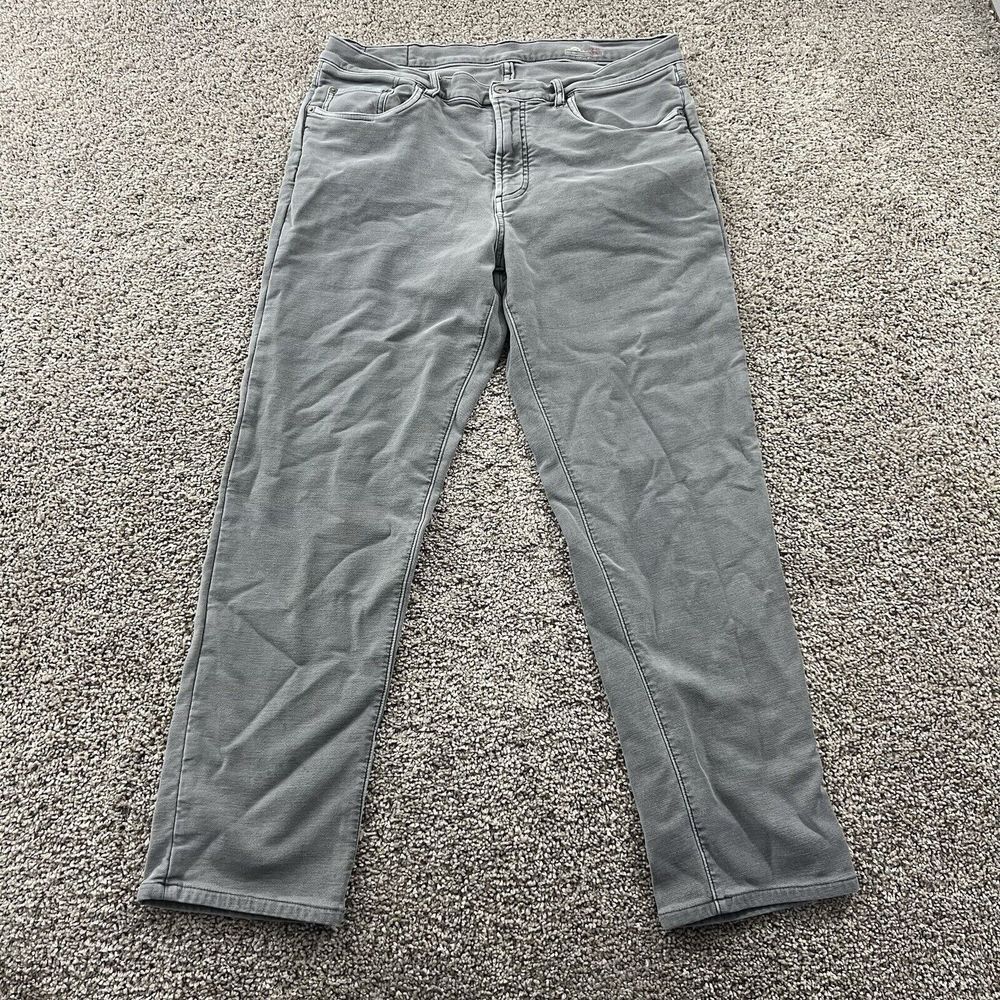 Faherty Jeans Mens 35 Gray Casual Preppy Stretch Denim Comfort Classiccore 32x27